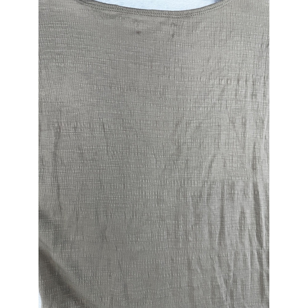 Max Studio Womens Taupe Brown Cinched Front V-Neck Cap Sleeve Top Size M 2703S71 - Picture 6 of 7